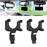 Rearview Mirror Phone Holder for Car Universal Stand for Smartphone Black