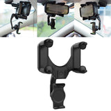 Rearview Mirror Phone Holder for Car Universal Stand for Smartphone Black