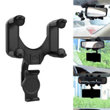 Rearview Mirror Phone Holder for Car Universal Stand for Smartphone Black