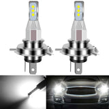 2 Pieces LED Lamp Bulbs Plug and Play Mini DC 12V Fits for Car Spare Parts H4