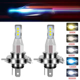 2 Pieces LED Lamp Bulbs Plug and Play Mini DC 12V Fits for Car Spare Parts H4