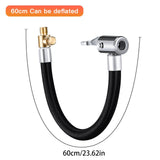 Maxbell Car Tire Air Inflator Hose Pump Extension Adapter 80cm Deflated - Aladdin Shoppers