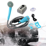 Maxbell Portable Camping Shower Pump Compact 12V for Dog Cleaning Hiking Blue - Aladdin Shoppers