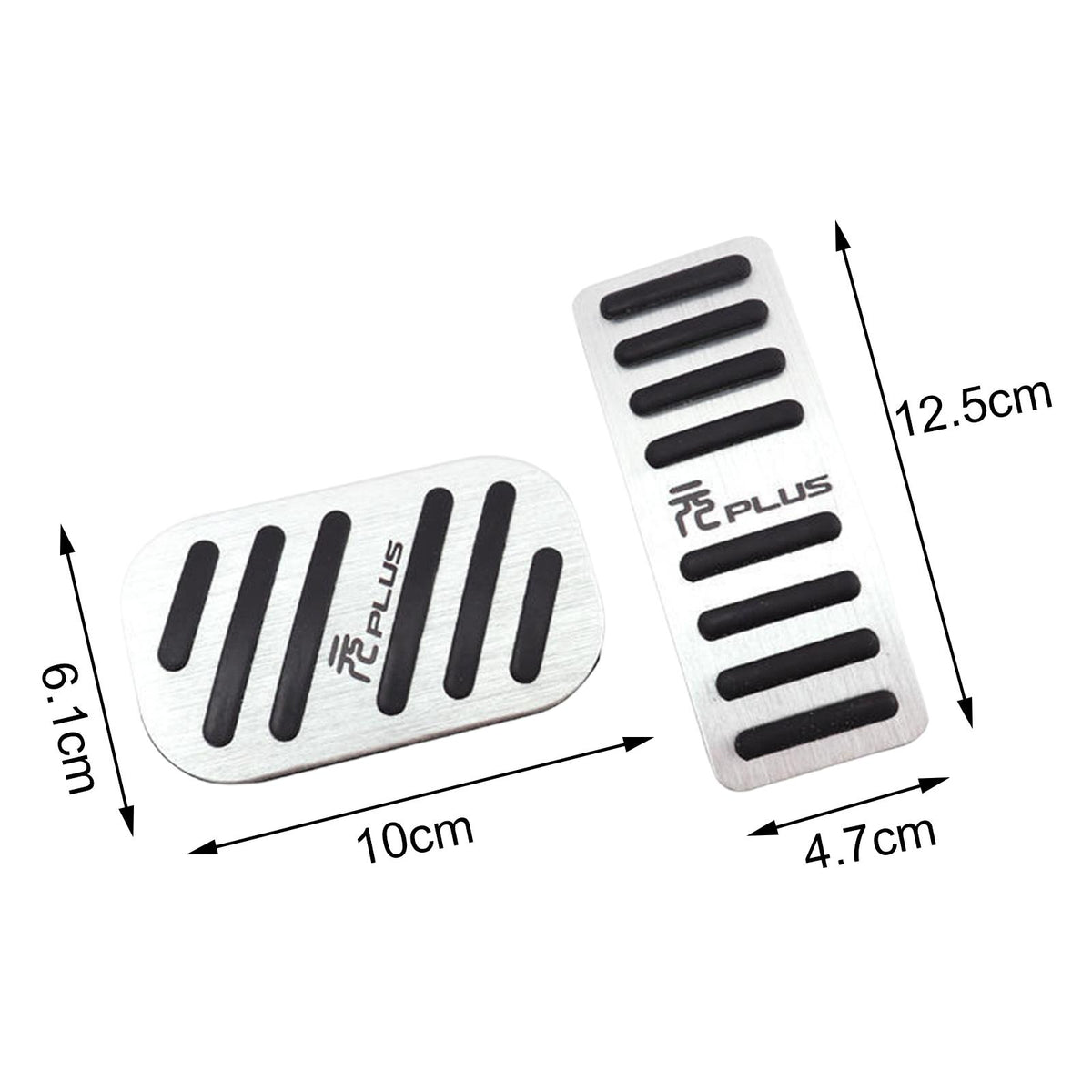 Gas Brake Pedal Cover Set Aluminium Alloy for Byd Atto 3 Yuan Plus Silver