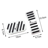 Gas Brake Pedal Cover Set Aluminium Alloy for Byd Atto 3 Yuan Plus Silver