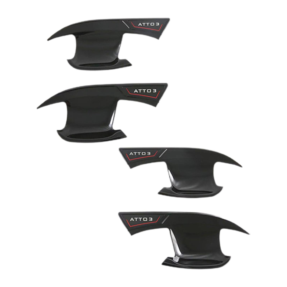 Maxbell 4 Pieces Door Handle Cup Scratch Protector for Byd Atto 3 Yuan Plus Black