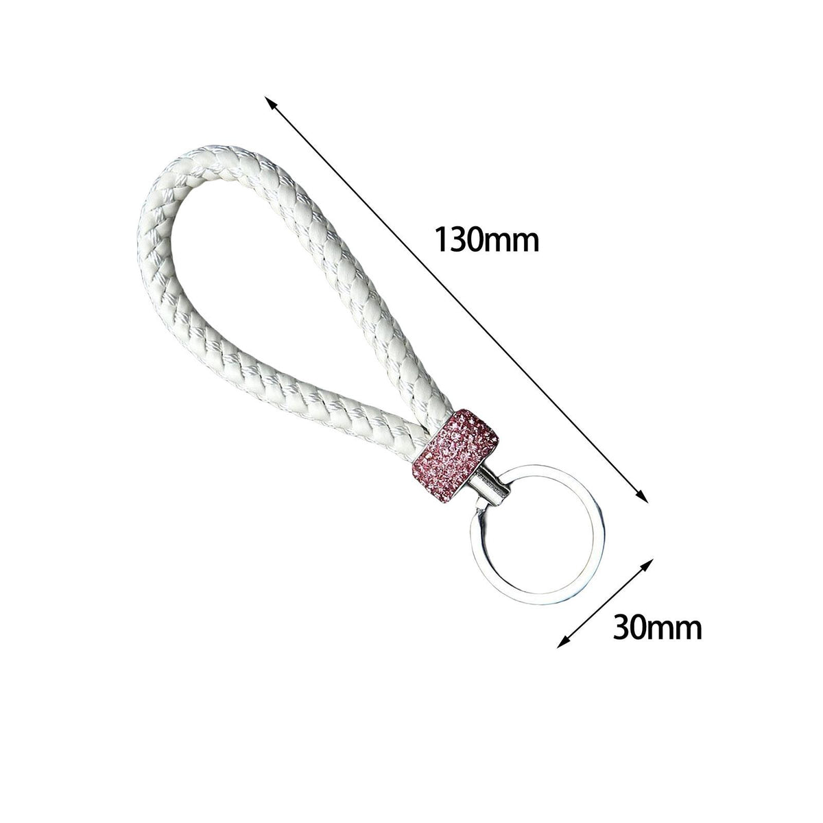 Automotive Universal Car Keychain with Sparkly Rhinestone Convenient Sturdy Style B