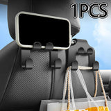 Maxbell 3xCar Headrest Hook SUV Truck Headrest Hanger for Handbag Cloth Umbrellas