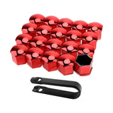 Maxbell 2x20 Pieces Car Wheel Nut Caps Covers Anti Rust Wheel Rim Cover Wheel Nut Caps Red 17mm