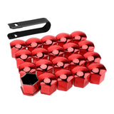 Maxbell 4x20 Pieces Car Wheel Nut Caps Covers Anti Rust Wheel Rim Cover Wheel Nut Caps Red 17mm
