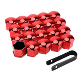Maxbell 5x20 Pieces Car Wheel Nut Caps Covers Anti Rust Wheel Rim Cover Wheel Nut Caps Red 17mm