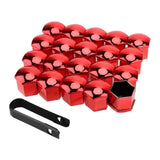 Maxbell 5x20 Pieces Car Wheel Nut Caps Covers Anti Rust Wheel Rim Cover Wheel Nut Caps Red 17mm