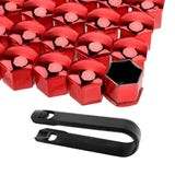 Maxbell 4x20 Pieces Car Wheel Nut Caps Covers Anti Rust Wheel Rim Cover Wheel Nut Caps Red 17mm