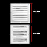 Maxbell 2xAir Vent Cover Aluminum Alloy Air Vent Grille for Campers Wall Bathroom 20cm