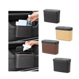 Maxbell Mini Car Trash Can Portable Car Garbage Can for Automotive Home Desktop Black
