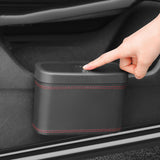 Maxbell Mini Car Trash Can Portable Car Garbage Can for Automotive Home Desktop Black