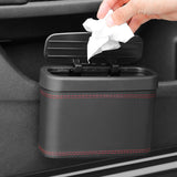Maxbell Mini Car Trash Can Portable Car Garbage Can for Automotive Home Desktop Black