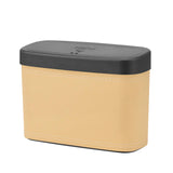 Maxbell Mini Car Trash Can Portable Car Garbage Can for Automotive Home Desktop Beige