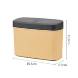 Maxbell Mini Car Trash Can Portable Car Garbage Can for Automotive Home Desktop Beige