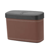 Maxbell Mini Car Trash Can Portable Car Garbage Can for Automotive Home Desktop Brown