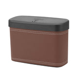 Maxbell Mini Car Trash Can Portable Car Garbage Can for Automotive Home Desktop Brown