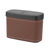 Maxbell Mini Car Trash Can Portable Car Garbage Can for Automotive Home Desktop Brown