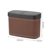 Maxbell Mini Car Trash Can Portable Car Garbage Can for Automotive Home Desktop Brown