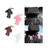 Maxbell Car Seat Headrest Hook Rotatable Car Accessories for Wallet Drink Purse Black