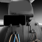 Maxbell Car Seat Headrest Hook Rotatable Car Accessories for Wallet Drink Purse Black