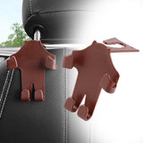 Maxbell Car Seat Headrest Hook Rotatable Car Accessories for Wallet Drink Purse Brown