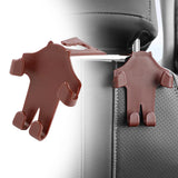 Maxbell Car Seat Headrest Hook Rotatable Car Accessories for Wallet Drink Purse Brown