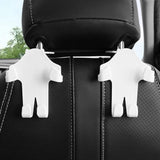 Maxbell Car Seat Headrest Hook Rotatable Car Accessories for Wallet Drink Purse White