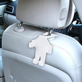 Maxbell Car Seat Headrest Hook Rotatable Car Accessories for Wallet Drink Purse White