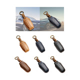 Maxbell Car Key Fob Cover Portable Auto Accessory for Byd Yuan Plus Atto 3 Seal Brown A