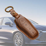 Maxbell Car Key Fob Cover Portable Auto Accessory for Byd Yuan Plus Atto 3 Seal Brown B