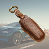 Maxbell Car Key Fob Cover Portable Auto Accessory for Byd Yuan Plus Atto 3 Seal Brown B