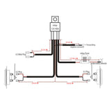 Maxbell 12V Air Loud Wiring Harness Relay Kit Grille Mount for Car Truck Sturdy