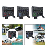 Maxbell 5 Gang Rocker Switch Panel Multifunction for Automotive Yacht Motorboat red light