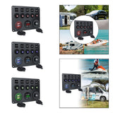 Maxbell 5 Gang Rocker Switch Panel Multifunction for Automotive Yacht Motorboat red light