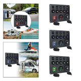 Maxbell 5 Gang Rocker Switch Panel Multifunction for Automotive Yacht Motorboat red light