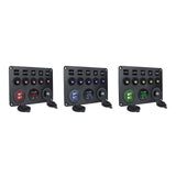 Maxbell 5 Gang Rocker Switch Panel Multifunction for Automotive Yacht Motorboat red light