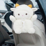 Maxbell Cute Car Tissue Box Holder Auto Multifunctional Plush Soft Car Tissue Holder sheep