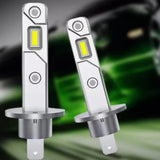 Maxbell 2x H1 LED Bulbs Replace Parts Plug and Play Aluminum Alloy Bright Fog Lights