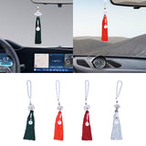 Maxbell Car Interior Lotus Pendant Dangling Tassel Craft Supplies Hanging Decoration Dark Green