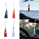 Maxbell Car Interior Lotus Pendant Dangling Tassel Craft Supplies Hanging Decoration Dark Green