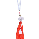 Maxbell Car Interior Lotus Pendant Dangling Tassel Craft Supplies Hanging Decoration Red