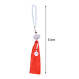 Maxbell Car Interior Lotus Pendant Dangling Tassel Craft Supplies Hanging Decoration Red