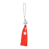 Maxbell Car Interior Lotus Pendant Dangling Tassel Craft Supplies Hanging Decoration Red