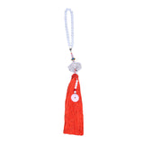 Maxbell Car Interior Lotus Pendant Dangling Tassel Craft Supplies Hanging Decoration Red