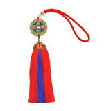 Maxbell Tassel Car Pendant Universal Automotive Accessories Rear View Mirror Pendant Round